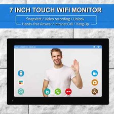 Campanello Video WIFI Wireless 1080p, Videocitofono 7" con Sd 32gb, Telecamera - Miniatura 5