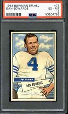 1952 Bowman Small #77 Dan Edwards - PSA 6