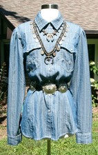 Double D Ranch Heath Denim Workshirt Top EUC ...