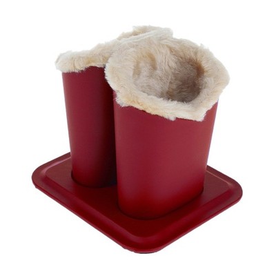 Plush Lined Eyeglass Holder with Base Protective Home Eyeglasses for Ca