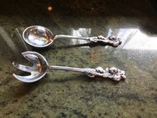 Vintage Solid Aluminum 2 PC Salad Serving Set