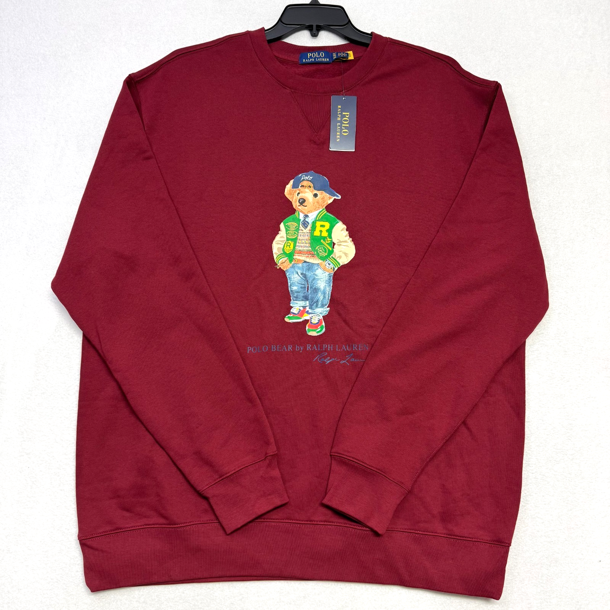 polo bear polo sports スウェット　XL size NWT POLO RALPH LAUREN Men's XL White Racing Polo Bear Cotton