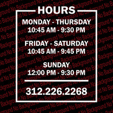 Custom Store Shop Name BUSINESS OPEN HOURS Vinyl Window Decal Sign Door BS026P