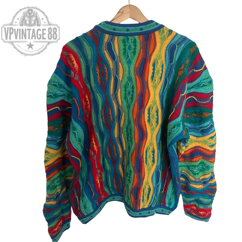 Suéter Tejido Vintage Coogi Años 90 Australia Unisex Audaz Colorido Raro Jersey Foto 3 de 4