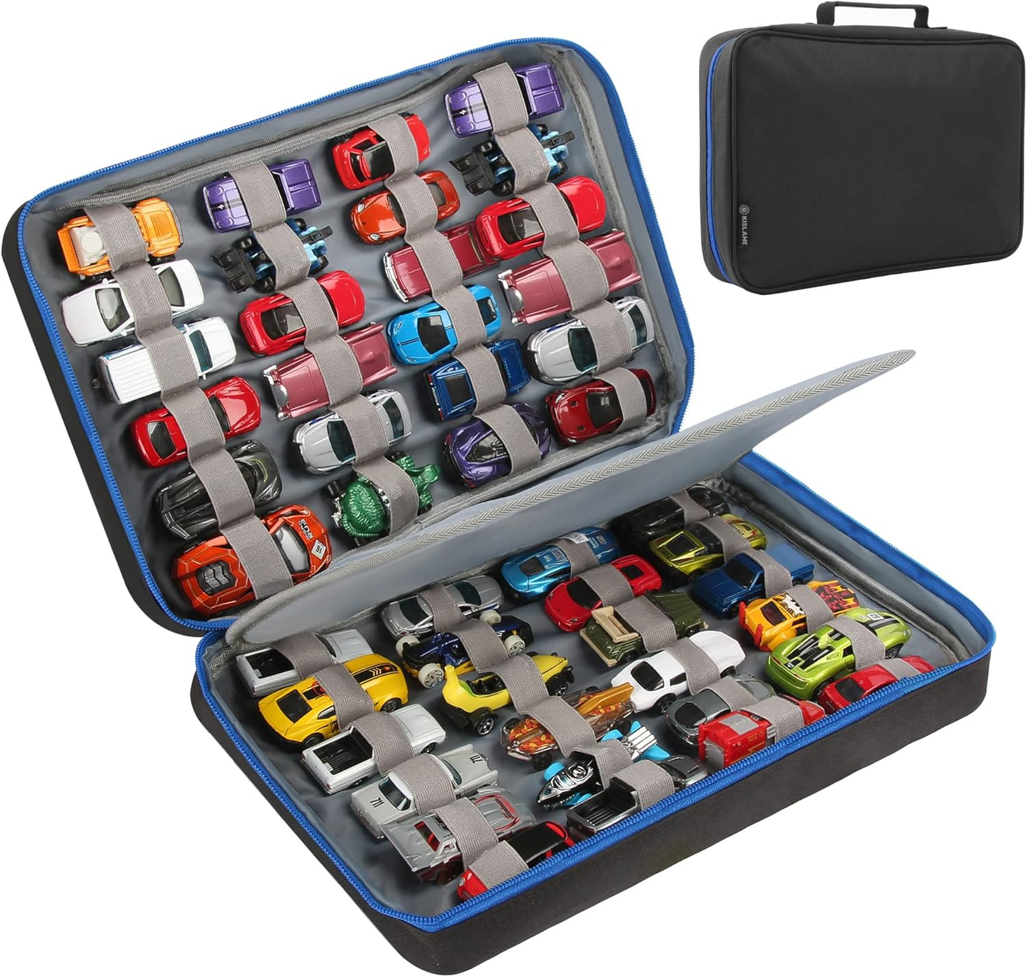 Car Storage Case Organizer for 48 Vehicles Portable 1:64 Scale Die-Cast Collec..