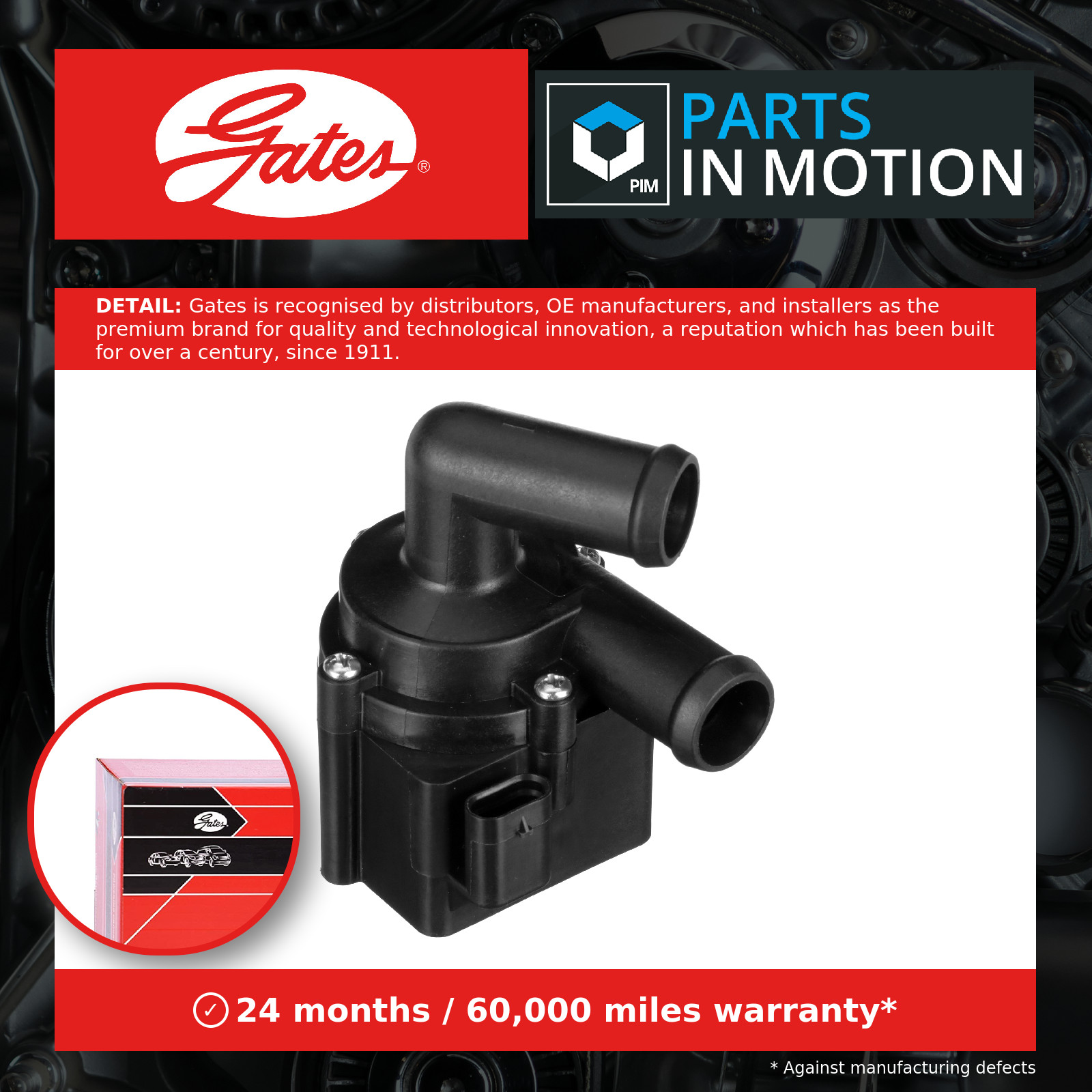GATES 41586E Water Pump for AUDI,SEAT,SKODA,VOLVO,VOLVO ASIA,VW - Image 13