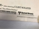 Vintage 1977 "The White Buffalo" Movie Poster Charles Bronson — photo 6