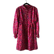 Vintage 1970's Emanuel Ungaro Parallele Paris Long Sleeve Floral Sheath Dress