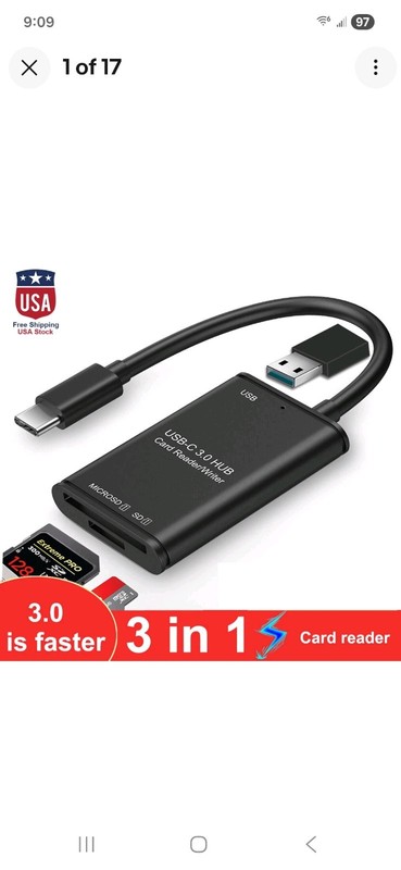 USB C to SD Card Reader Writer OTG Adapter USB 3.0 Micro SD Memory Card Reader