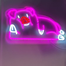 Pig Neon LED Sign PINK Great For BBQ Party BB...