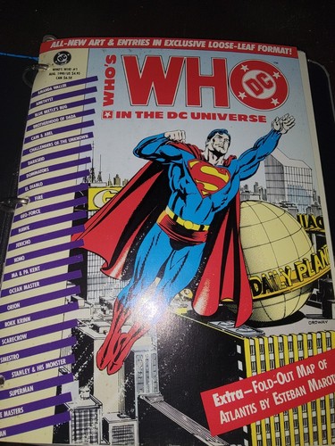 Who's Who In The DC Universe In Binder Vintage 1990 PLUS INSERTS *LOOK* - Picture 5 of 12