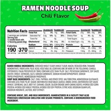 Maruchan Ramen Chili - Savory Instant Noodles, 72 Oz. -