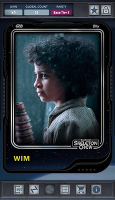 Star Wars Card Trader 2025 Series 2 Tier 8 Base Black 75cc - Wim