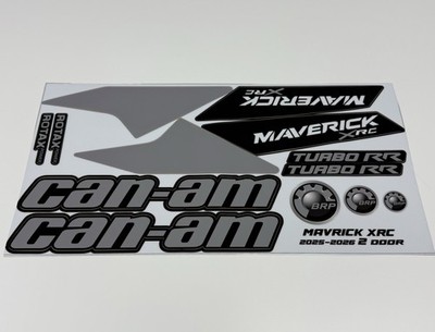 2025 2026 CAN AM MAVERICK XRC GRAPHICS DECALS FOR FENDER FLARES PLASTIC PANELS