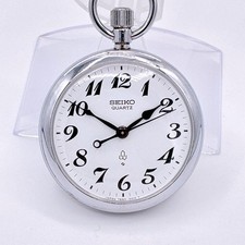 Seiko Railway Pocket Watch 7550-0010, Suwa Factory, Serviced, Used