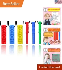 Food-Grade Silicone Chew Necklace 6-Pack - Engineered for Sensory Relief