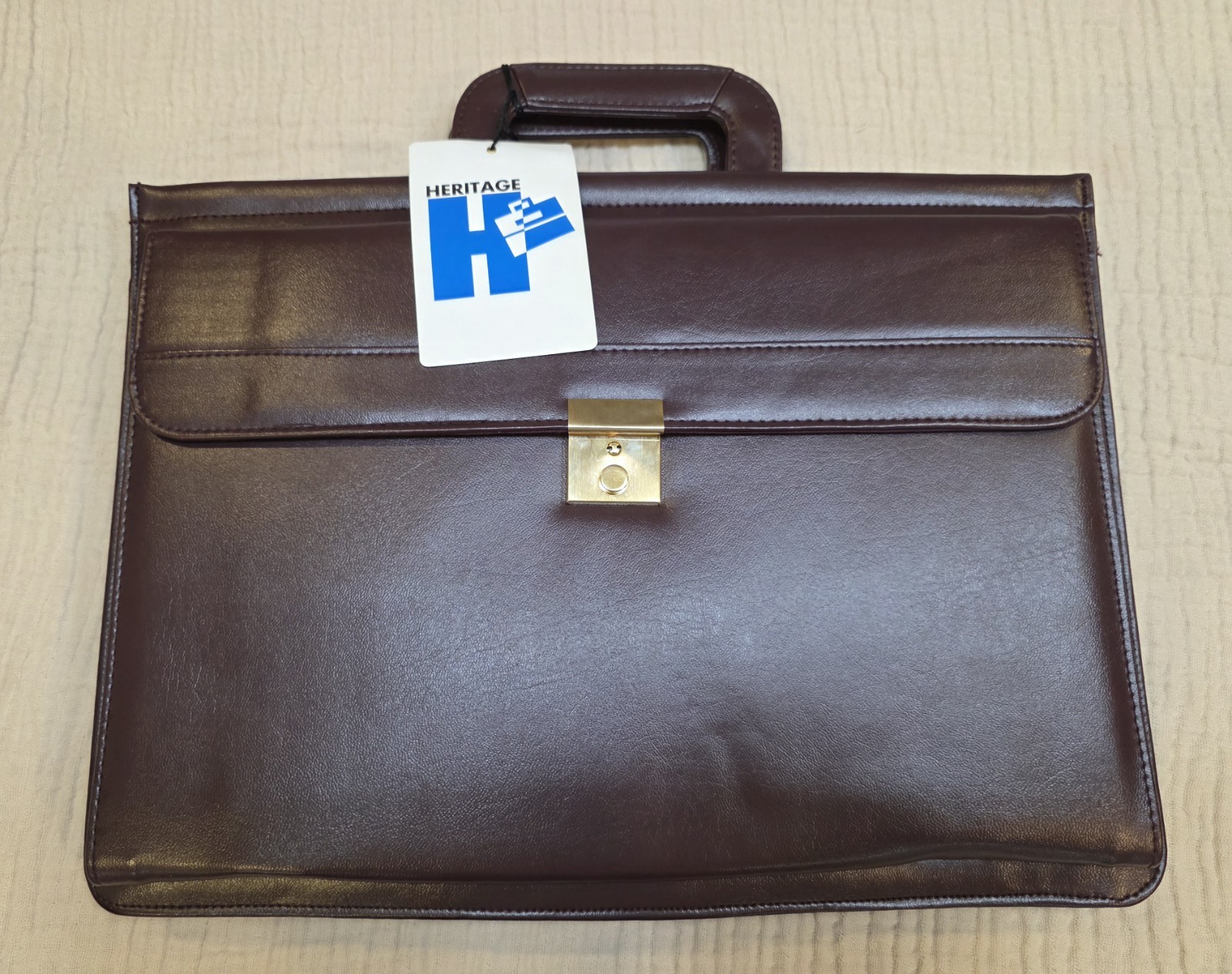 Vintage Heritage Leather Look  Executive Business Portfolio,