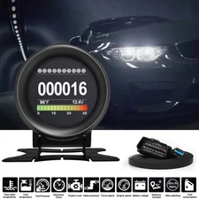 AUTOOL OBD2 METER HUD Digital Temperature Gauge Voltage Speed Water Alarm