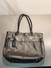 Tignanello Silver Metallic Leather Purse/Shou...