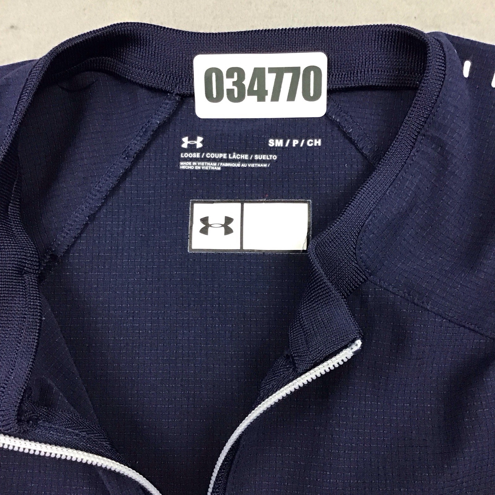 Under Armour Jacket Men Small Blue Solid 1/4 Zip … - image 11