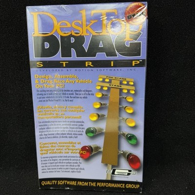 Vintage DeskTop DragStrip PC Software Motion Software DOS Drag Racing Simulator