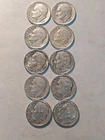 Lot of 10 - U.S. 90% Silver Roosevelt Dimes 1950-1959 PD+ S Mints $1 Face #35