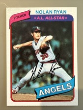 1980 Nolan Ryan Topps #580 California Angels HOF NRMT Strikeout King