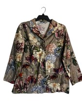 DecoFlux Home Pajama Top Magic Garden Grey Cliff Size XL