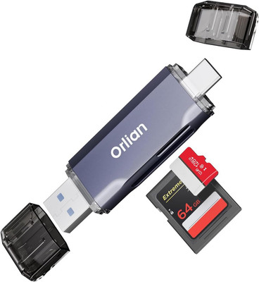 USB 3.0 SD Card Reader,Dual Slots USB 3.0 Type C to Micro SD Card Adapter, Memor