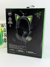 Razer Kraken Kitty V2 Wired RGB Gaming Headset with Kitty Ears - Black