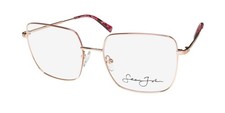 NEW SEAN JOHN 611 GLASSES 780 WOMENS FULL-RIM METAL GOLD OVERSIZED 56-18-140