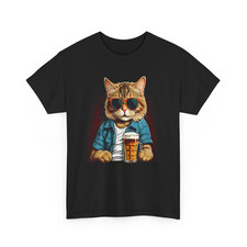 Funny Beer Drinking Cat Lover Humor Gift Unisex T-shirt