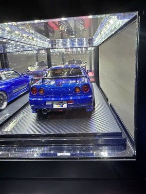 1/18 Ignition Model Nissan Skyline Gtr  R34 Greddy Blue Met Ig3226