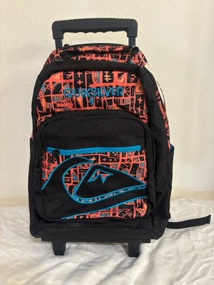 Quiksilver School Roller Bag Backpack Boys Navy School college university Vtg Nw