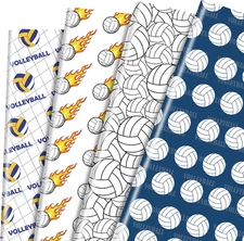 Volleyball Wrapping Paper 12 Sheets - Sports Wrapping Paper - Volleyball Gift...