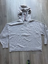 Tommy Hilfiger Knit Hoodie Size S Women s TH Flex Sweater Light Grey Heather