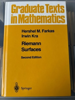RIEMANN SURFACES - FARKAS & KRA - NEW HARDBACK - SPRINGER GTM