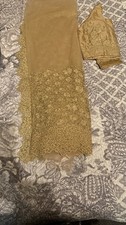 Indian Net Saree with Ready Made Blouse Wedding Party Wear