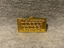 Vintage Waffle House 50th Anniversary Gold Tone Employee Pin