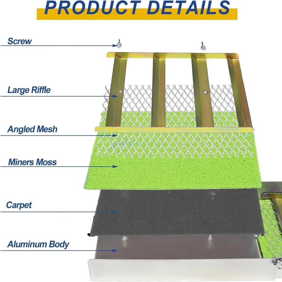 1.3m / 50" Small Sluice Box Fossicking Prospecting Gold and Gems AU - image 4 of 4