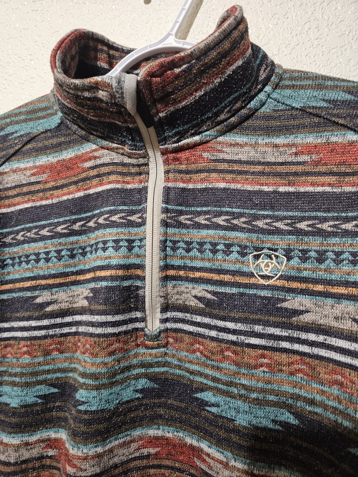 Polyester Blend Quater Zip Pullover Ariat Caldwel… - image 3