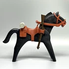 Playmobil US War Calvary Black Horse Saddle Reigns Bedroll Rifle Western VTG