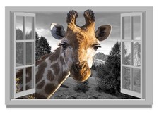 Giraffe Canvas Wall Art for Living Room Bedroom Wall Decor 16x24Inch Framed A...