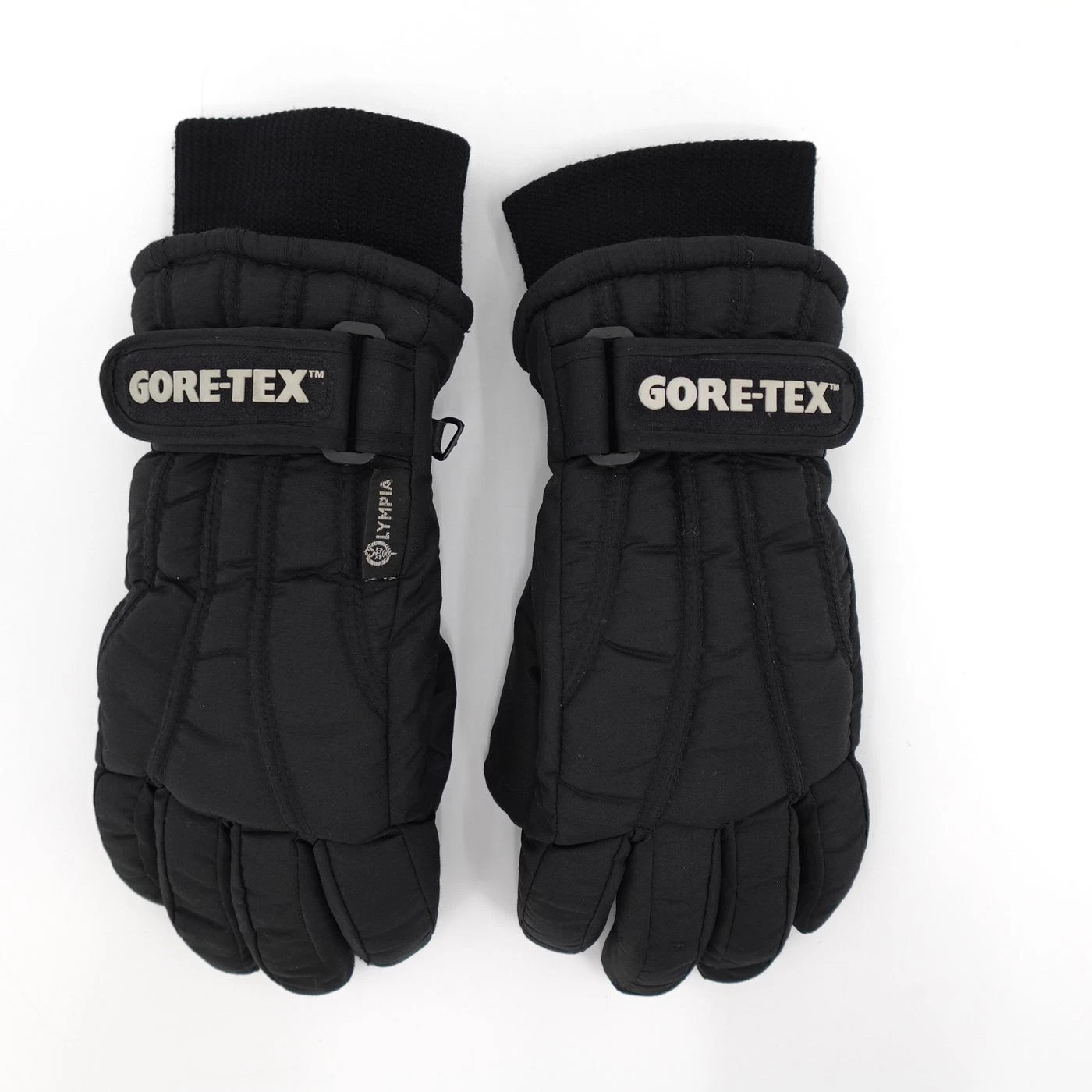 Olympia Sports Gore-Tex Gloves Womens Medium Black Leather Palm Ski Snow Winter