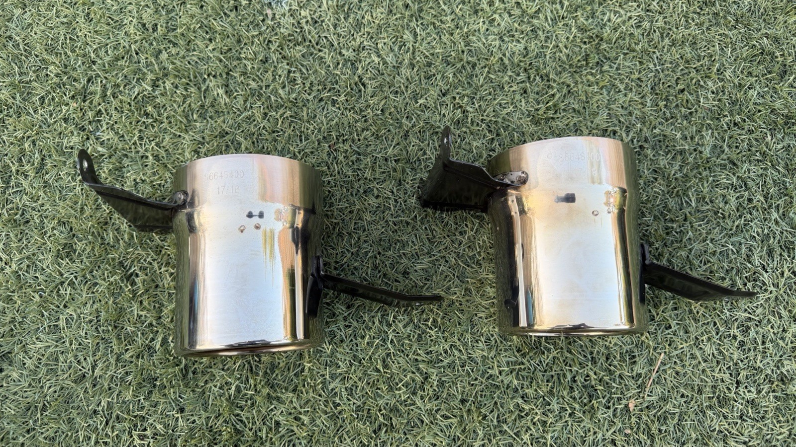 2016–2019 FERRARI 488 GTB / SPIDER REAR EXHAUST TIPS – OEM TAILPIPES