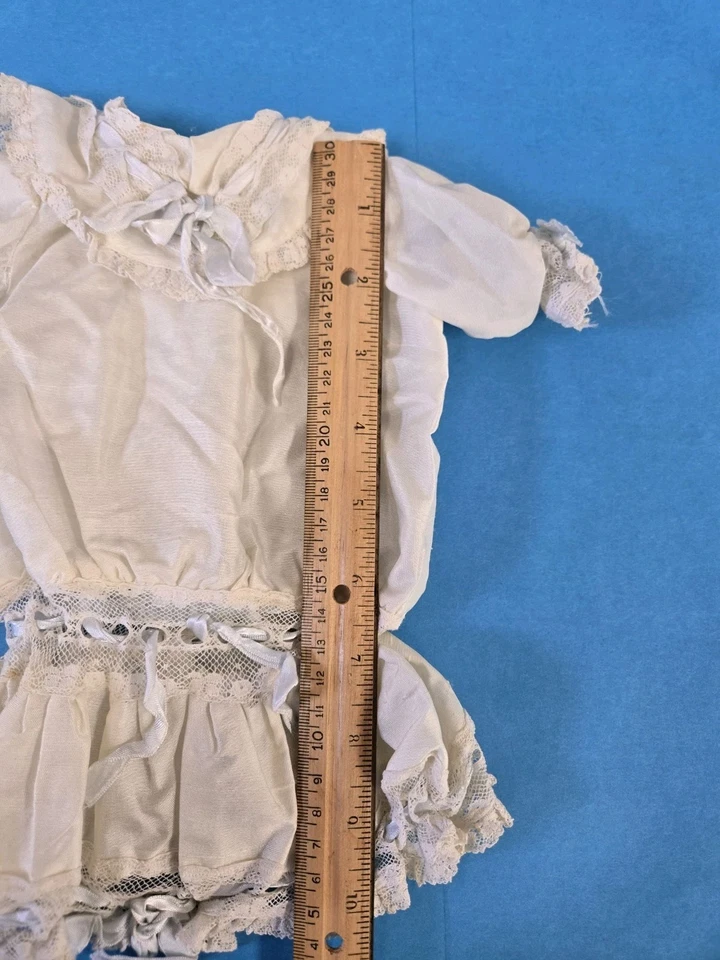 Antique Silk Lace Dress For French Bebe Bisque 15"  Doll - Image 3 of 4