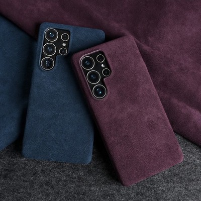 Magnetic For Magsafe Suede Leather Case For Samsung Galaxy S25 Ultra S24 Cover