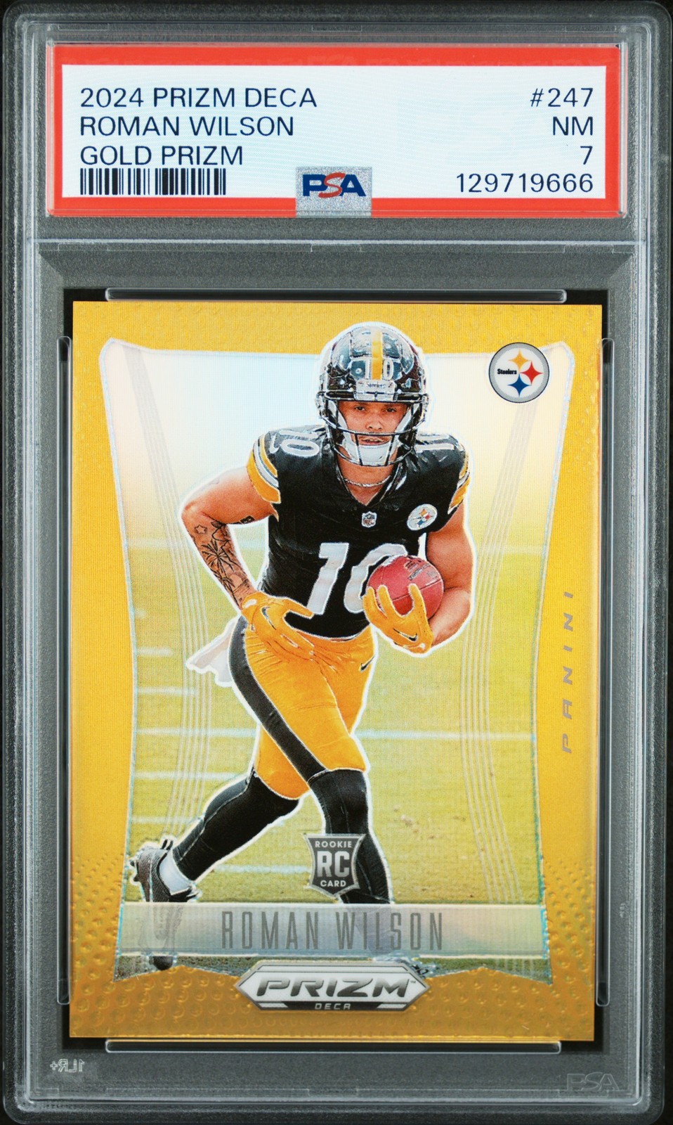 Roman Wilson Panini Prizm Deca #247 Gold