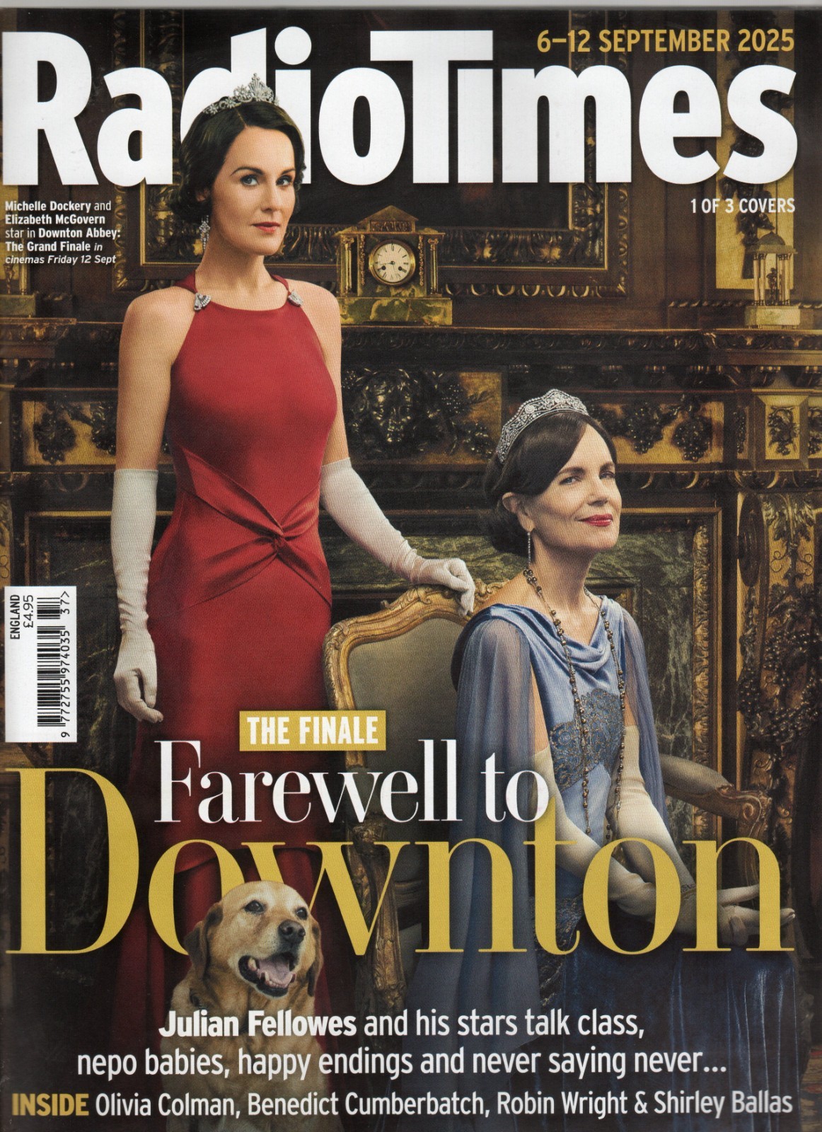 Radio Times 6–12 September 2025  Downton Abbey Farewell Michelle Dockery Cover