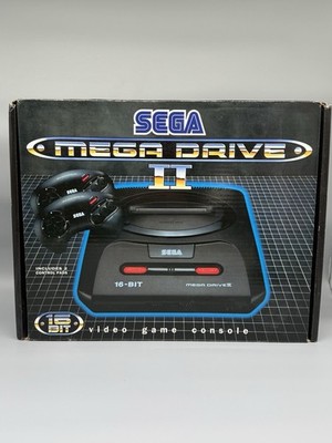 Sega Mega Drive 2 II 16 Bit schwarz mit OVP Originalverpackung Controller Anlei.